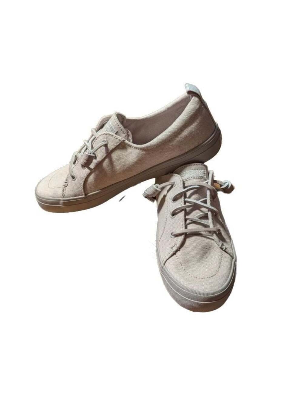 Sperry Crest Vibe Oatmeal Canvas Sneakers Women's Size 8.5